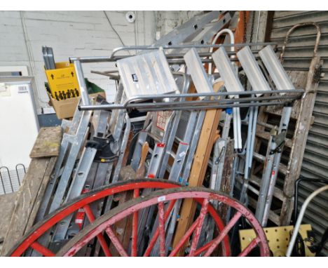 Approx 24 sets of step ladders - most aluminium, one or two wooden 