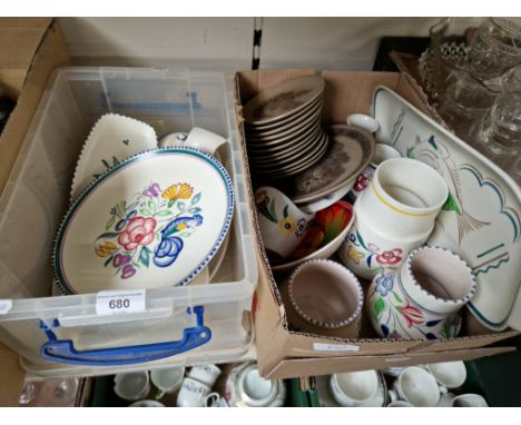 Various pieces of Poole Pottery, 1950s onwards. (2 boxes) 