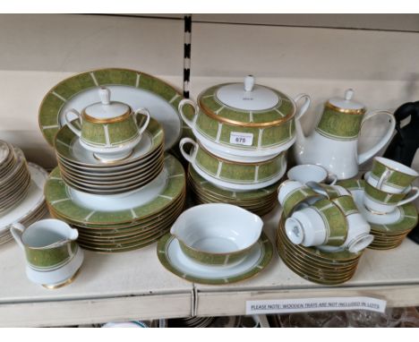 Noritake 'Eroica' coffee and dinner wares, 55 pieces including coffee pot, tureens, coffee cups &amp; saucers, oval serving p