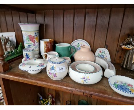 14 items of Poole pottery 