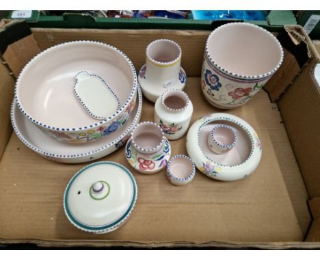 Box of Poole pottery 