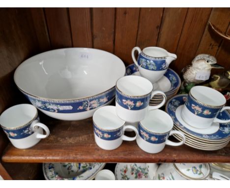 Wedgwood ‘Blue Siam’ - 6 bowls 15.5cm diameter, large bowl 24.5cm diameter, 6 coffee cans &amp; saucers, cream jug (20 pieces