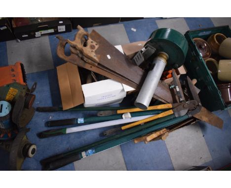 A Collection of Various Vintage Garden and Carpenters Tools 