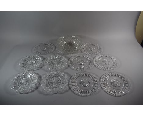 A Collection of Various Glass Plates and a Bowl 