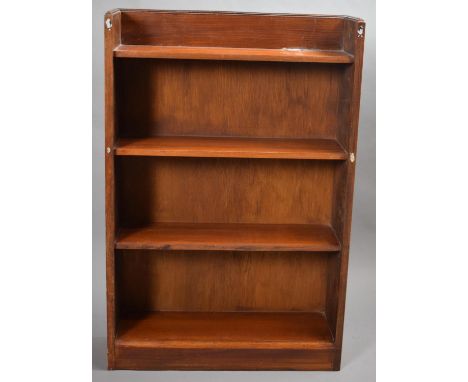 A Mid 20th Century Four Shelf Galleried Open Bookcase, 53cm Wide 