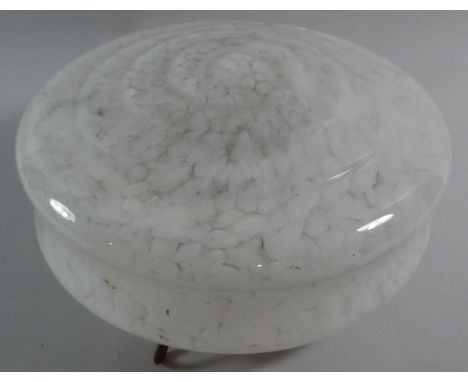 A Vintage Opaque Glass Ceiling Light Shade, 28cm Diameter 