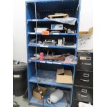 Lot - Grinding Wheels, Sanding Belts, Bug Sprayer, Etc., on & with Shelf