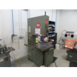 Grob 24 in. Model 4V-24 Vertical Band Saw, S/N: 2956; with 24 in. x 25 in. Work Area, Blade