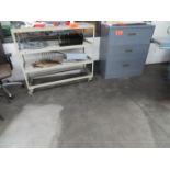 Lot - Rolling 3-Tier Cart and Lateral Filing Cabinet;