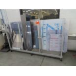 8 ft. Portable Inventory Rack; with Plexiglass & Aluminum Sheet Inventory