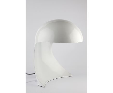 Dario Tognon (b.1936) for Artemide Dania table light, originally designed 1969 white enamelled cast-aluminium 41cm high.