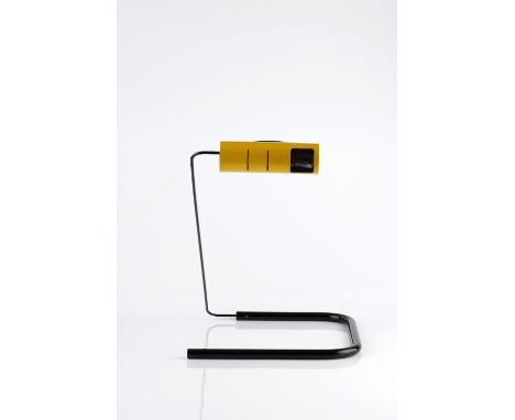 Vico Magistretti (Italian, 1920-2006) 'Slalom' table light, originally designed 1985 chrome and lacquered yellow metal produc