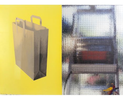 Tim Mara (British, 1948-1997) Wire Glass and Carrier Bag 30/100, signed and numbered in pencil (lower left) screenprint and l