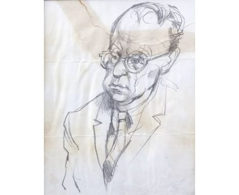 Michael Ayrton (British, 1921-1975) Portrait of W. Graham inscribed 'Michael Ayrton, impression of W. Graham' to reverse penc