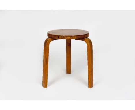 Alvar Aalto (Finnish, 1898-1976) Stool, model no. 60, originally designed 1933 possibly produced by Finmar Ltd. bent laminate