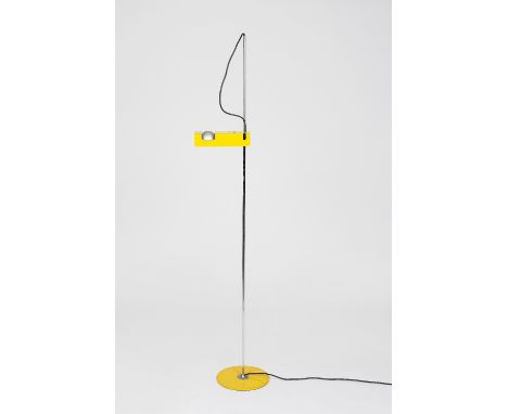Joe Colombo (Italian, 1930-1971) 'Spider' floor light, originally designed 1963 chrome and lacquered yellow metal 146cm high.