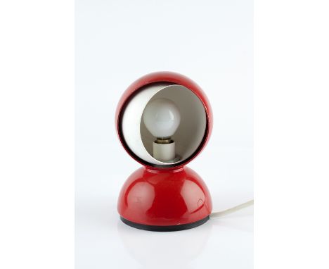 Vico Magistretti (Italian, 1920-2006) for Artemide, Italy Eclisse table light, originally designed 1965/1966 red enamelled al