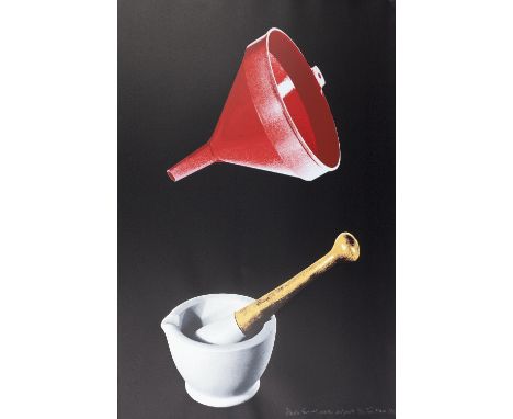 Tim Mara (British, 1948-1997) Plastic Funnel, Mortar and Pestle, 1992 30/50, signed, numbered, titled and dated in pencil (lo