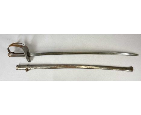 CAVALRY SWORD BY ALEXANDER COPPEL SOLINGEN, curved, fullered single edged blade, stamped with makers marks, 89.5cms L, wooden