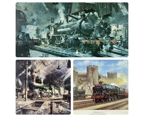 ERIC BOTTOMLEY limited edition (57/850) colour print - 'The Irish Mail at Conway', signed and numbered in pencil, 39 x 54.5cm