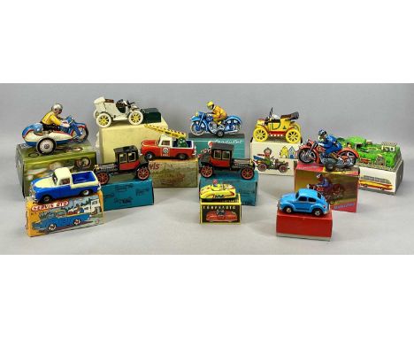 CHINESE, RUSSIAN, HUNGARIAN &amp; OTHER BOXED TINPLATE VEHICLES, Servis Oto K.T.09 14061 motorcycle and rider, Nekur motorsik