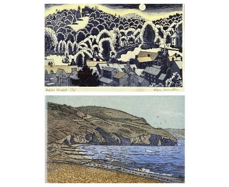 ALLAN LUMSDEN limited edition (39/150) colour print - 'Powis Night', signed, numbered and titled in pencil, 18.5 x 28.5cms an