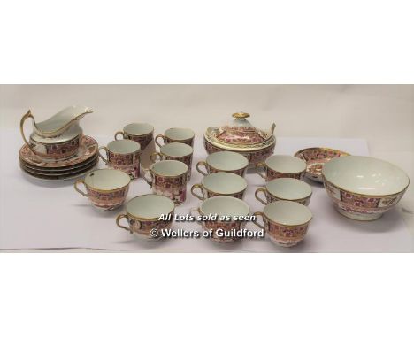 Spode Part Tea/Dinner Service, Pattern No 868, Worn, With A Lot Of Damage, Comprising 6 Teacups, Three Coffee Cans And Four T