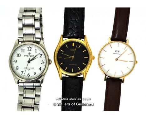 *Three Gentlemen'S Wristwatches, Casio, Daniel Wellington, Prefect [373-16/03]
