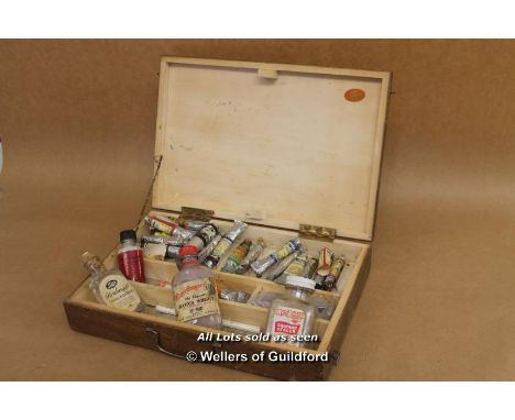 *Vintage Talens Oil Paints In Box Metal Lids  [LQD123]