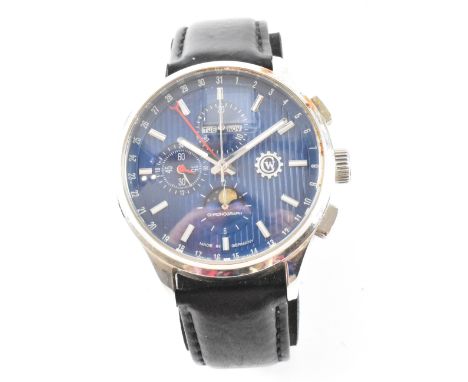 A Constantin Weisz gentleman's chronograph wrist watch. The watch having a round face with baton numerals to the chapter ring