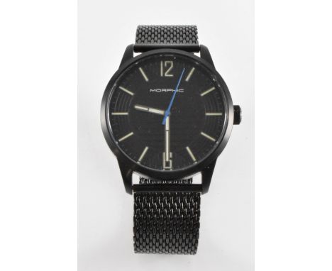 A Morphic gentleman's wrist watch. The watch having baton numerals to the chapter ring.&nbsp;The watch set within a black sta