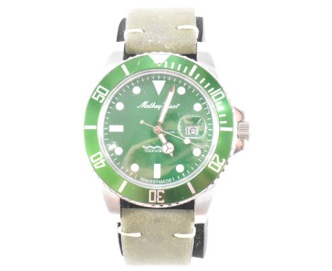 A&nbsp;Mathey-Tissot limited edition gentleman's wristwatch. The watch having baton and dot numerals to the chapter ring and 