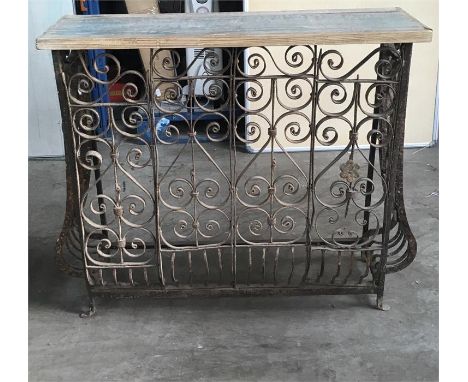 Iron/wood console table 