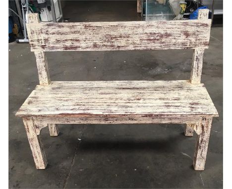 Cream wooden Bench 
