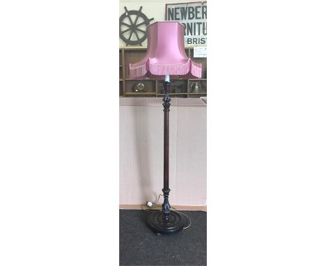 Mah/ carved standard lamp 