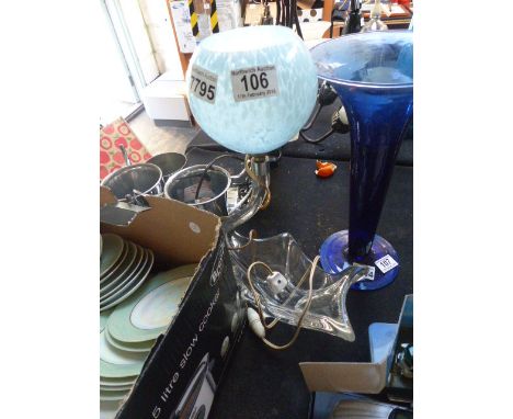 Glass based lamp,  H ~ 41cm 