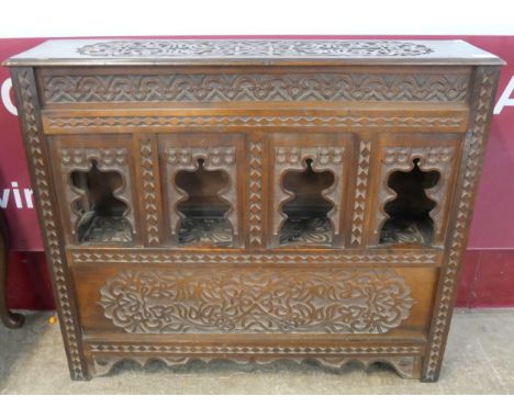 A 19th Century style Moorish carved hardwood console table 