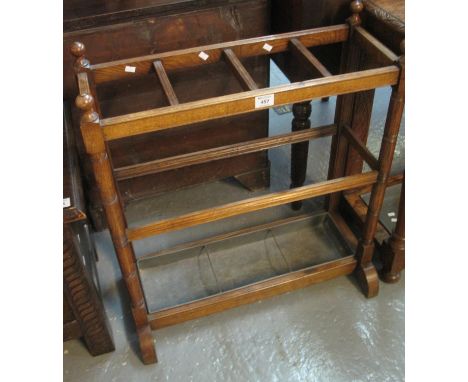 Early 20th century oak four section stick and umbrella stand.(B.P. 21% + VAT) 