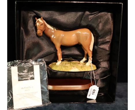 Royal Doulton hand made and hand decorated sculpture 'My first pony' RDA34, in original box. (B.P. 21% + VAT) 