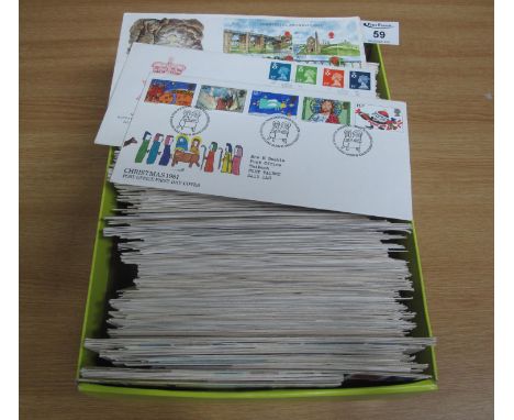 Great Britain range of first day covers in large shoebox 1970-2001 period.(B.P. 21% + VAT) 