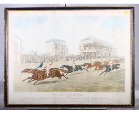 Hunt after Herring: a 19th Century coloured print, Doncaster St Leger 1839 (the dead heat between Charles XII and Euclid), 25