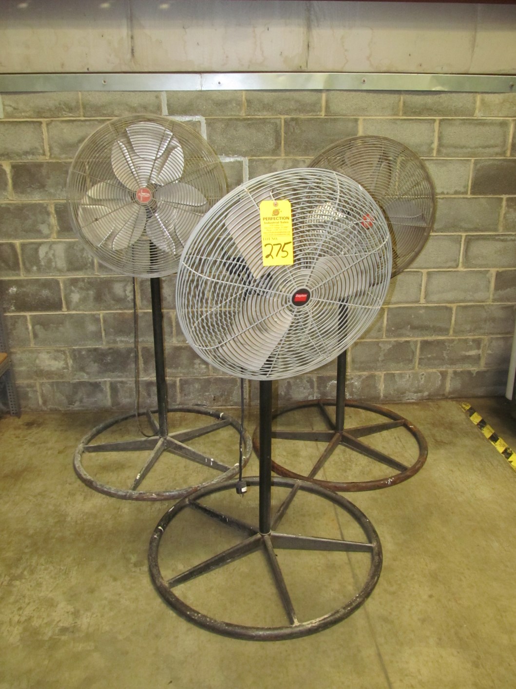 (3) 24" Dayton Pedestal Shop Fans