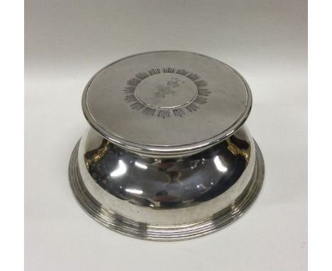 A rare and important Royal presentation silver inkwell gifted by Queen Victoria. London 1897. By Carrington &amp; Co. Approx.