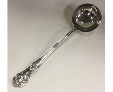 A heavy Kings pattern silver soup ladle. London 1837. By William Eley. Approx. 306 grams. Est. £250 - £300.