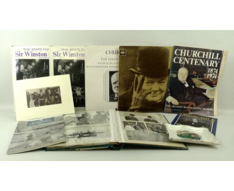 A collection of Churchill first day covers and stamps, including limited edition D-Day 60th. anniversary 3/100 set with war r