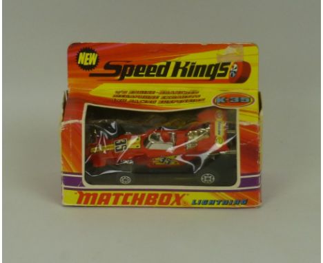 A collection of assorted vintage loose die cast to include Lesney, Matchbox Speed Kings, Corgi Rockets and various others. In