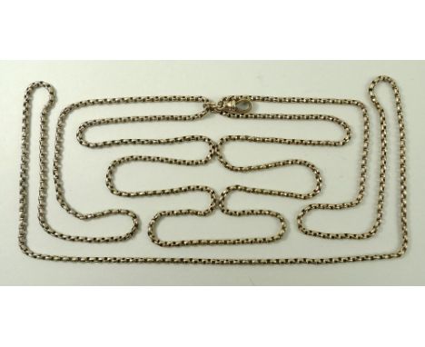A 9ct gold double chain necklace, 32.9g, 160cm. 