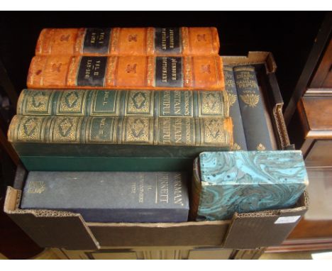 A quantity of books to include Johnsons Dictionary, volumes one and two, The Diary of Samuel Pepys volumes one and two, Hutch