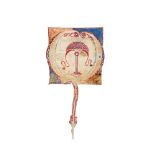 ‡ Small decorated initial on a cutting most probably from a manuscript Legendary