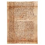 Leaf from an early Noted Missal, in Latin, decorated manuscript on parchment